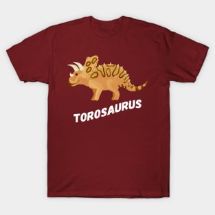 Fun Torosaurus Dinosaur Design T-Shirt